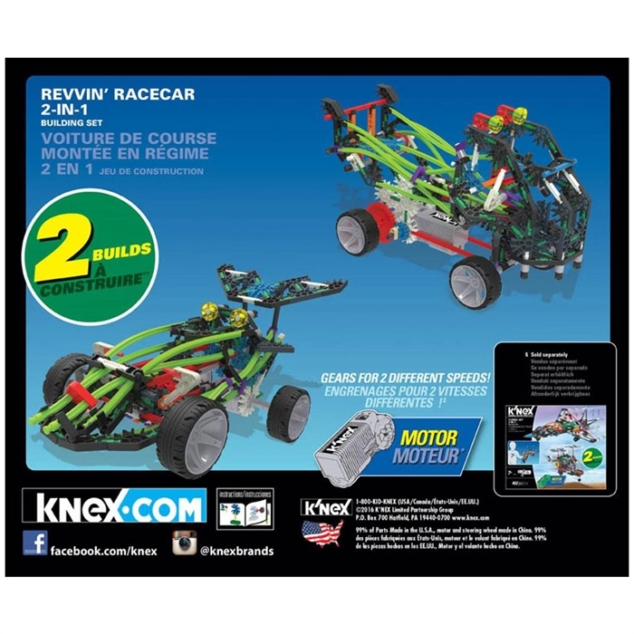 K’Nex Yarış Araçları 2 Model (Motorlu) Building Set Knex 16005