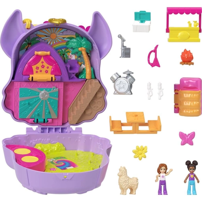 Polly Pocket Kamp Macerası Lamalı Oyun Seti