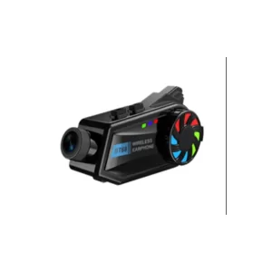 Populermarketim - Bt68 Motosiklet Kask Bluetooth Kulaklık 1080p Kamera Ses Kontrolü Video Kayıt Özellikli İntercom