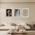 Sanat Eserleri Üçlüsü Doğal Ahşap Çerçeveli 3lü Tablo Seti