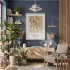 Minimalist Muse Çizimi Beyaz Ahşap Çerçeveli Tablo Koridor Ofis Kanvas Görünümlü Salon Oturma