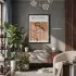 Terracotta Bohem Figür Siyah Ahşap Çerçeveli Tablo Salon Oturma Odası Duvar Dekoru Poster