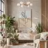 İki Tonlu Minimalist Yaprak Beyaz Ahşap Çerçeveli Tablo Dekoratif Obje Ev Aksesuarları Modern
