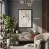 Minimalist Yüz Profili Siyah Ahşap Çerçeveli Tablo Dekoratif Obje Ev Aksesuarları Modern Sanat