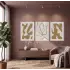 Toprak Tonları Soyut Sanat 3lü Beyaz Çerçeveli Tablo Seti Salon Duvar Tablo Poster Tablo