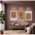 Bohem Figüratif Çizimler 3lü Beyaz Çerçeveli Tablo Seti Bohem Tablo Poster Tablo Duvar Tablo Ev