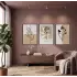 Minimalist Jardin Bitki Seti 3lü Siyah Çerçeveli Tablo Seti Salon Duvar Tablo Poster Tablo