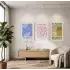 Retro Çiçek Pazarı Koleksiyonu 3lü Beyaz Çerçeveli Tablo Seti Bohem Tablo Salon Duvar Tablo Poster