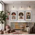 Modern Kemerler Sanat Seti 3lü Siyah Çerçeveli Tablo Seti Salon Duvar Tablo Poster Tablo