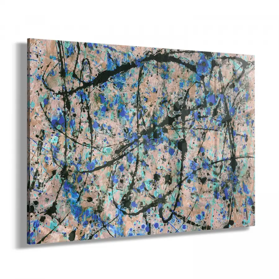 Renklerin Harmonisi Tekli Yatay Cam Tablo