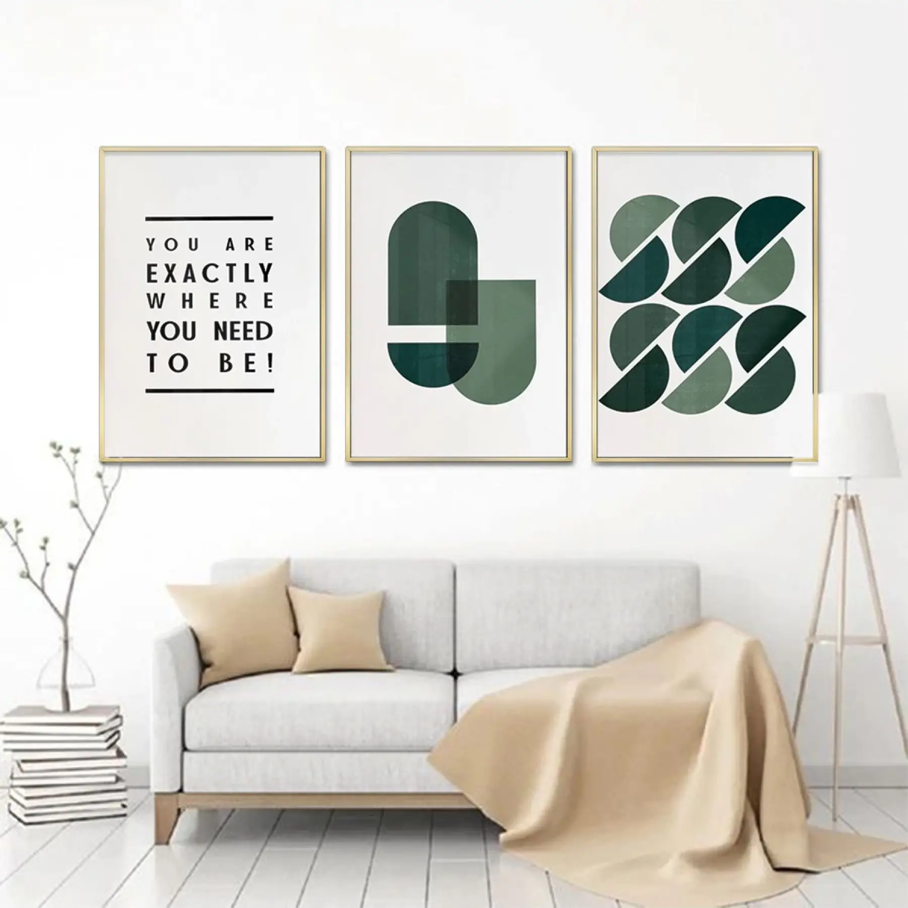 Modern Motivasyon: Grafik Desenler Ve Pozitif Mesajlar Metal Çerçeveli Tablo Seti