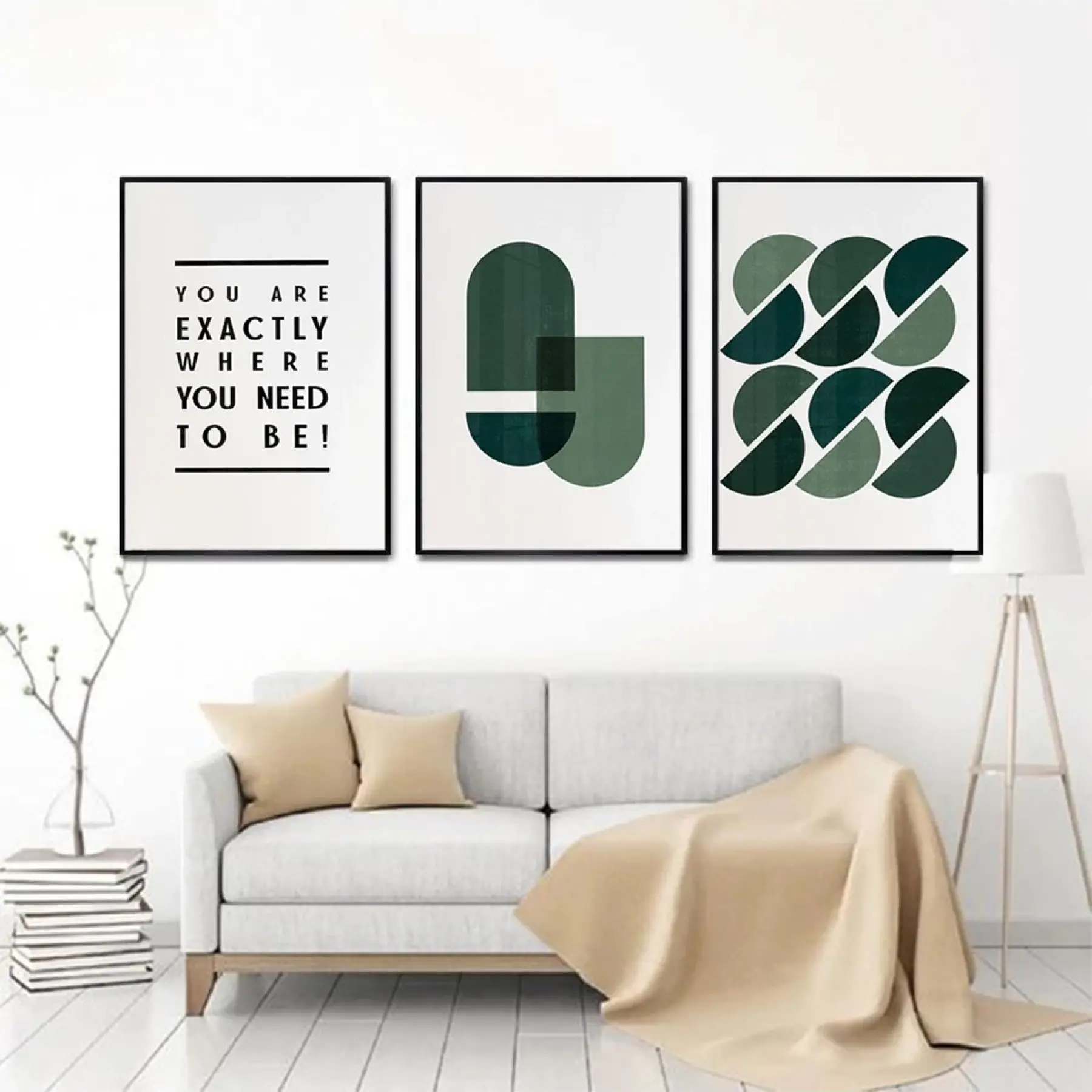 Modern Motivasyon: Grafik Desenler Ve Pozitif Mesajlar Metal Çerçeveli Tablo Seti