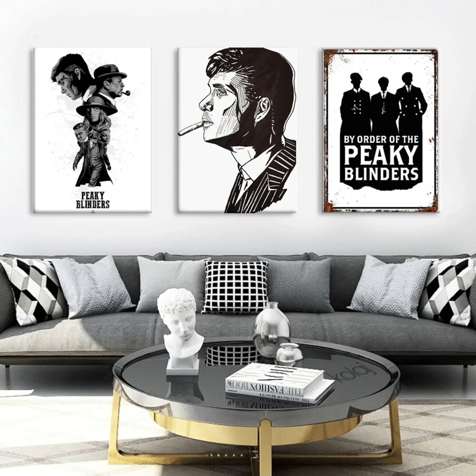 Peaky Blinders Dekoratif 3lü Kanvas Tablo