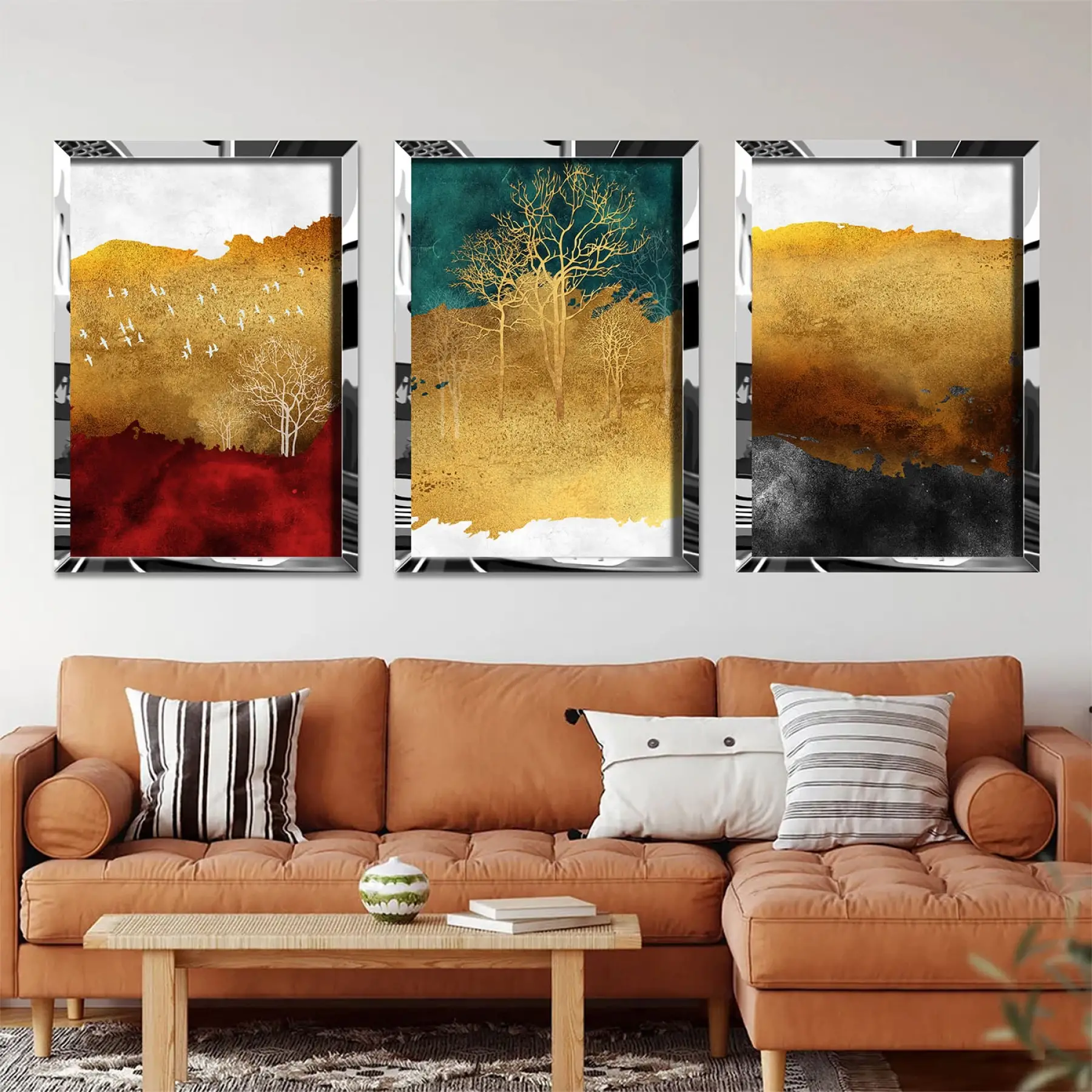 Gold Karışım Pleksi Tablo Seti