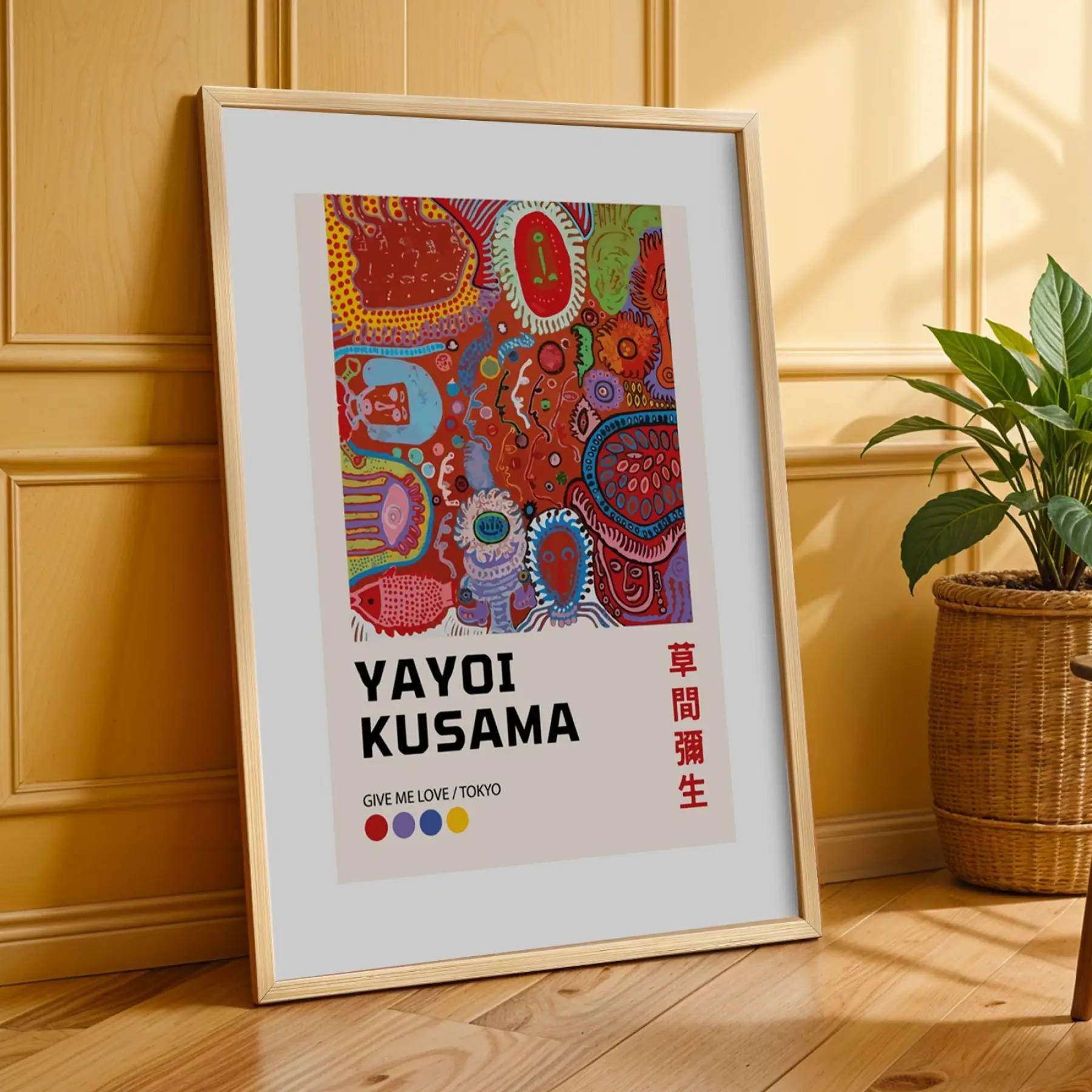 Modern Sanat Akımları Seti Doğal Ahşap Çerçeveli 3lü Tablo Seti