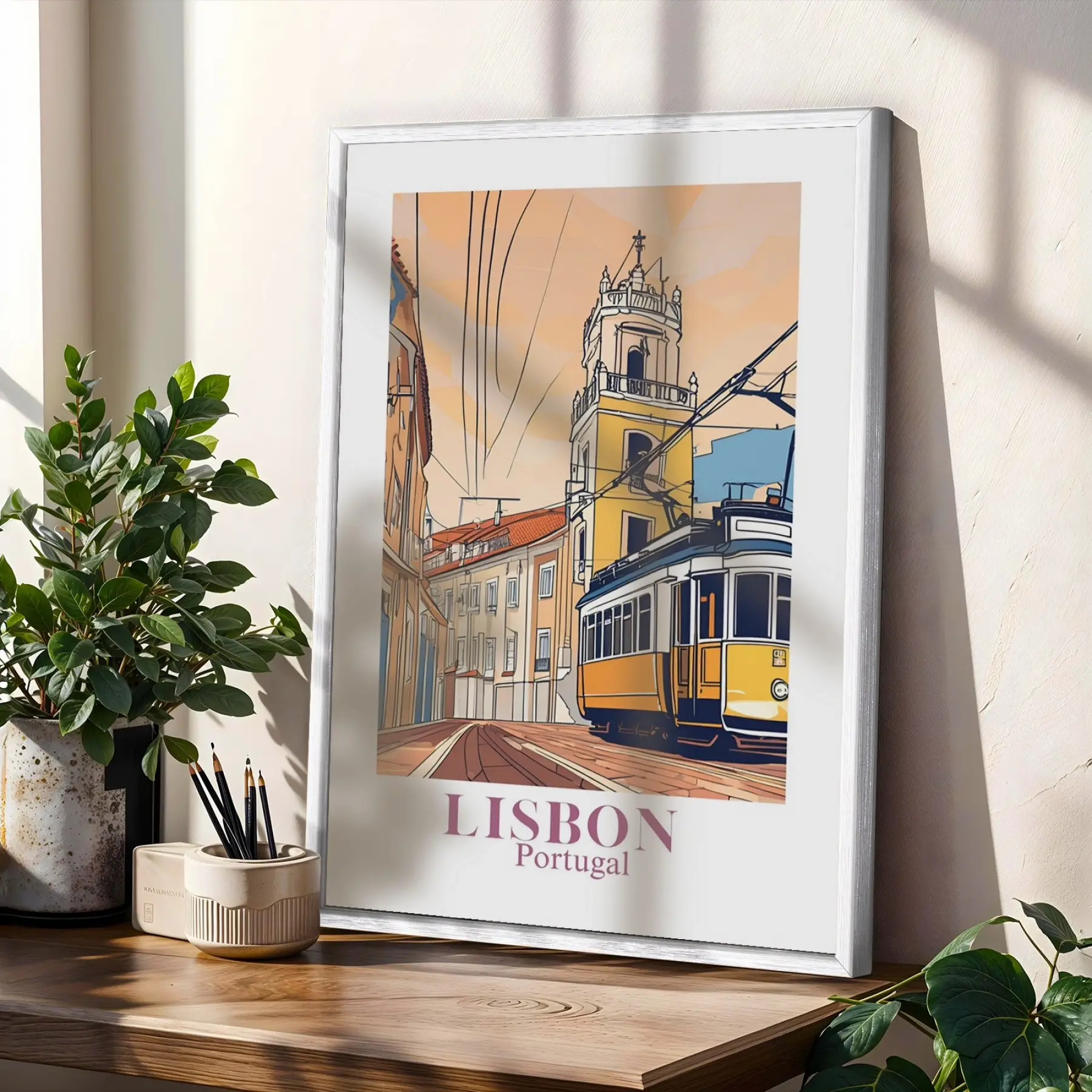 Retro Dünya Şehirleri Üçlüsü Beyaz Çerçeveli 3lü Ahşap Tablo Seti