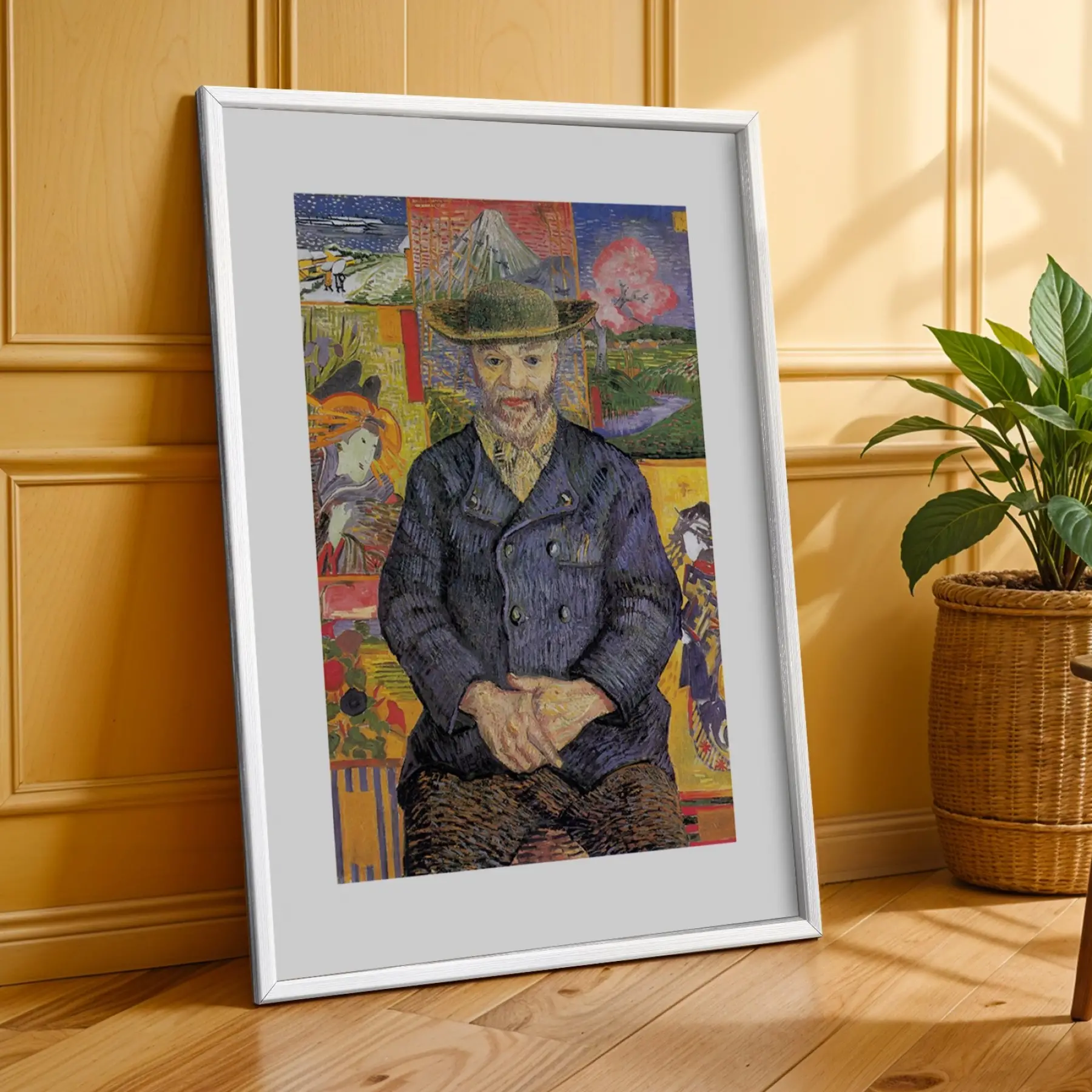 Diverjan Sanat Üçlüsü Beyaz Çerçeveli 3lü Ahşap Tablo Seti