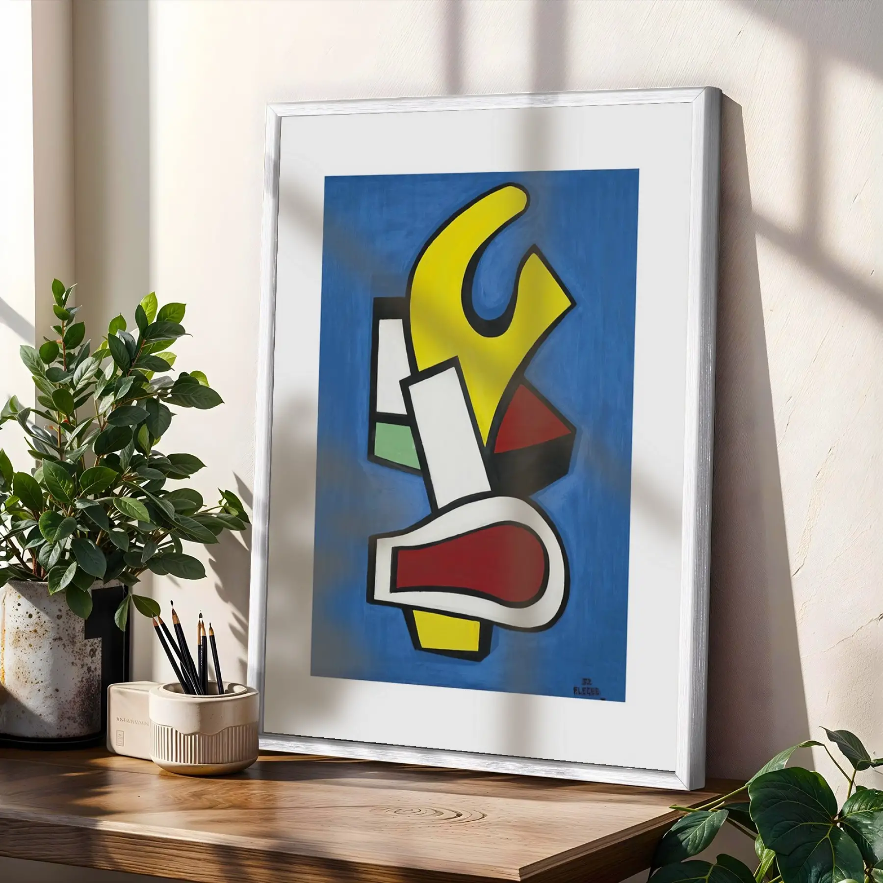 Canlı Sanat Mozaiki Beyaz Çerçeveli 3lü Ahşap Tablo Seti