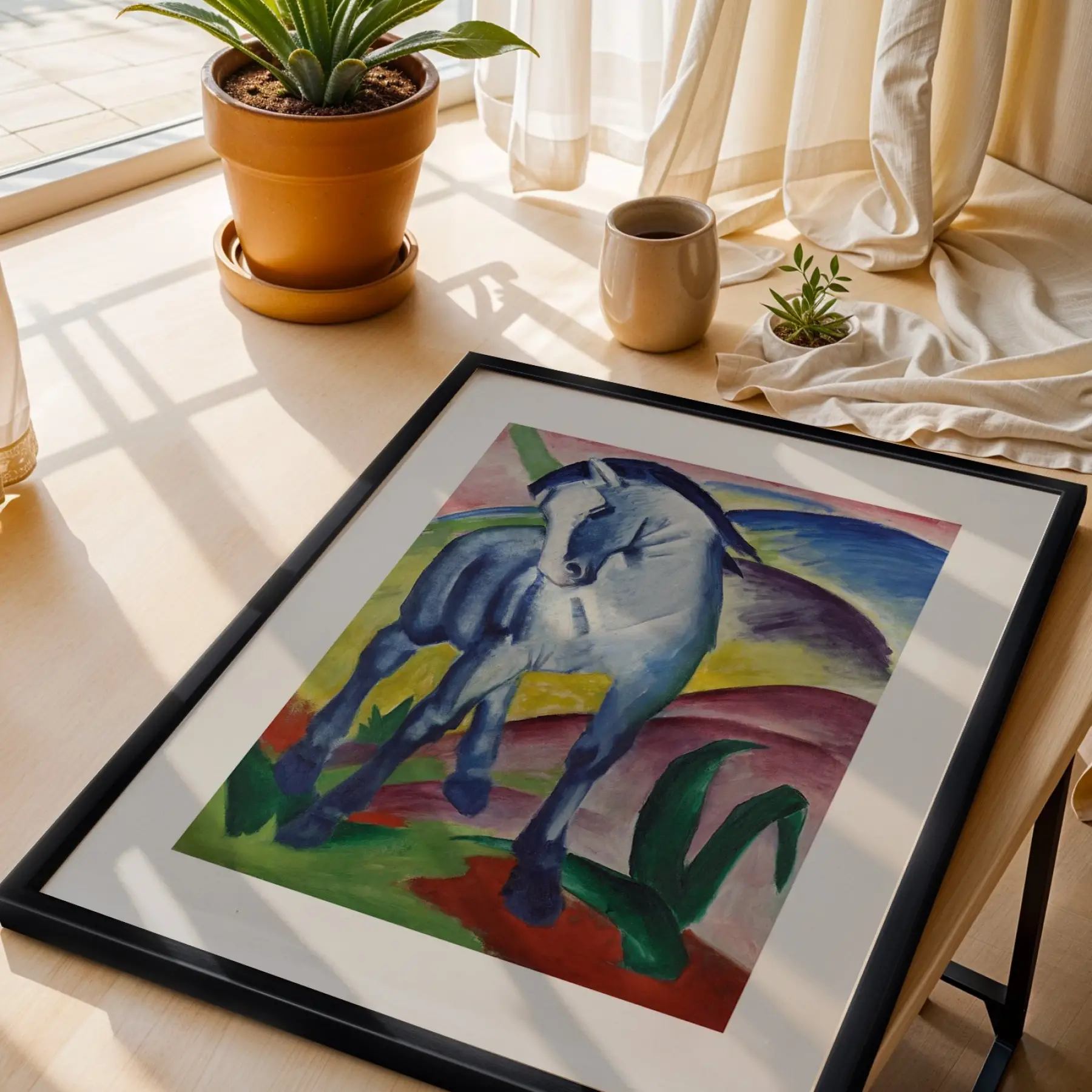 Canlı Sanat Mozaiki Siyah Çerçeveli 3lü Ahşap Tablo Seti