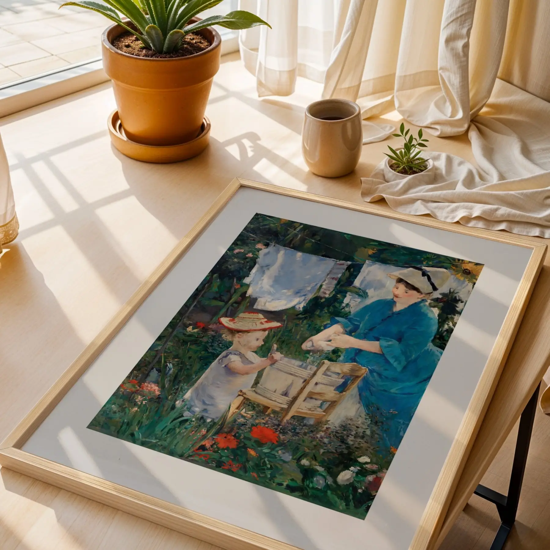 Farklı Sanat Akımları Üçlüsü Doğal Ahşap Çerçeveli 3lü Tablo Seti
