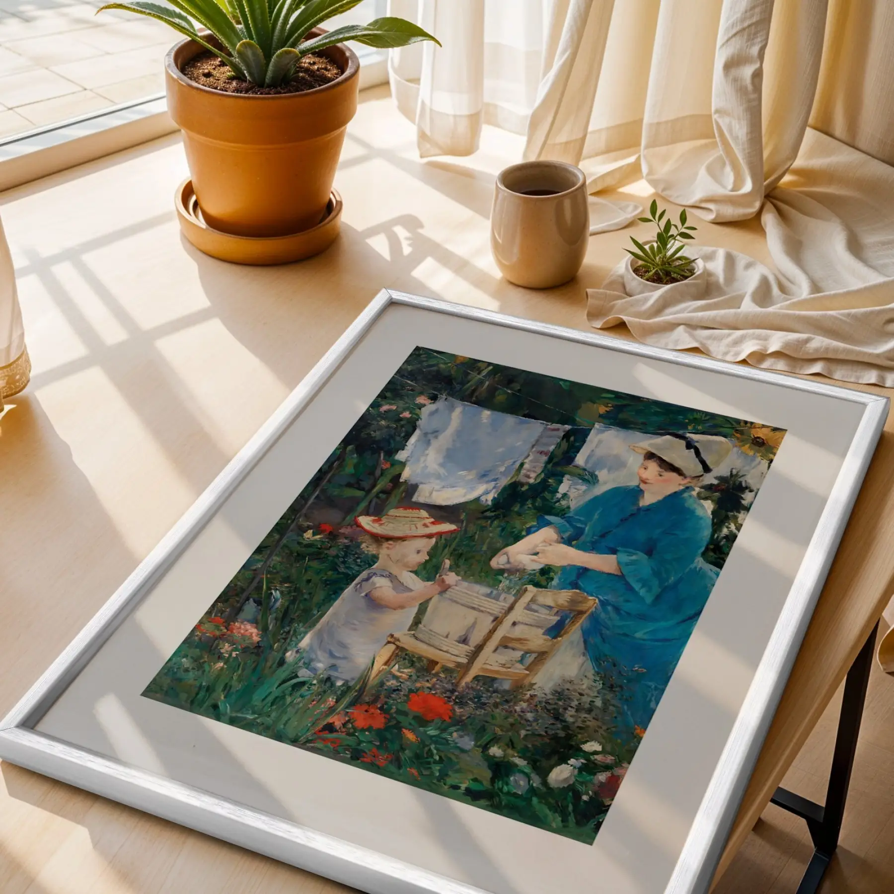 Farklı Sanat Akımları Üçlüsü Beyaz Çerçeveli 3lü Ahşap Tablo Seti