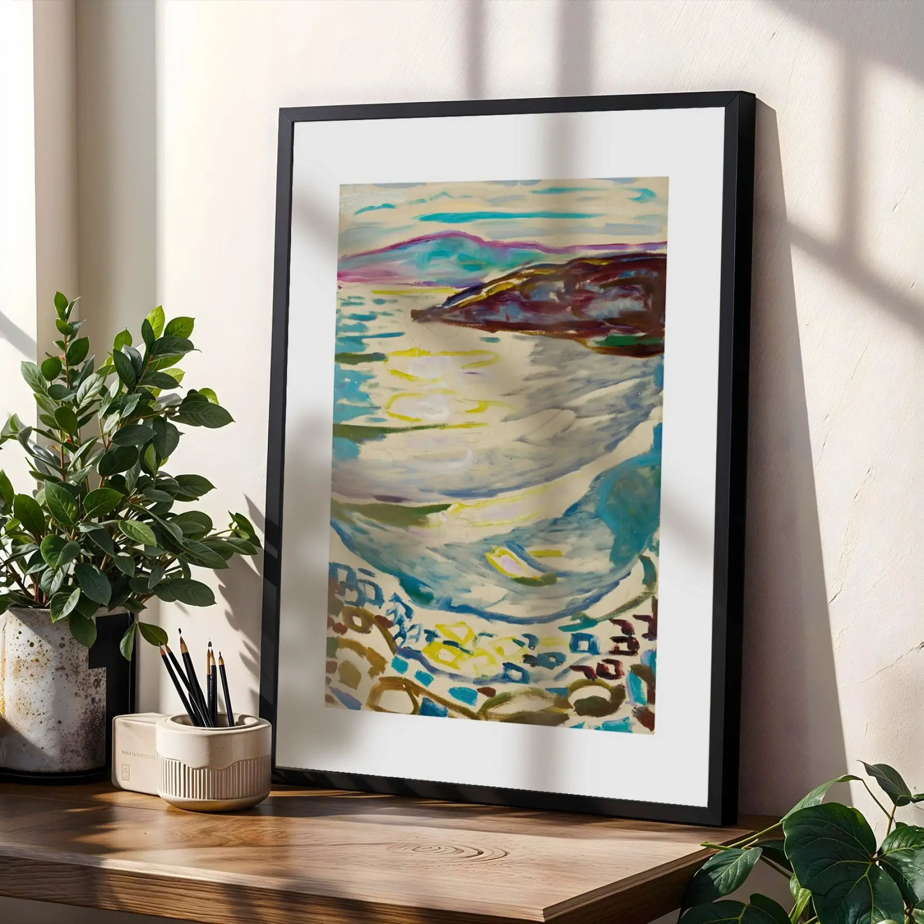Farklı Sanat Akımları Üçlüsü Siyah Çerçeveli 3lü Ahşap Tablo Seti