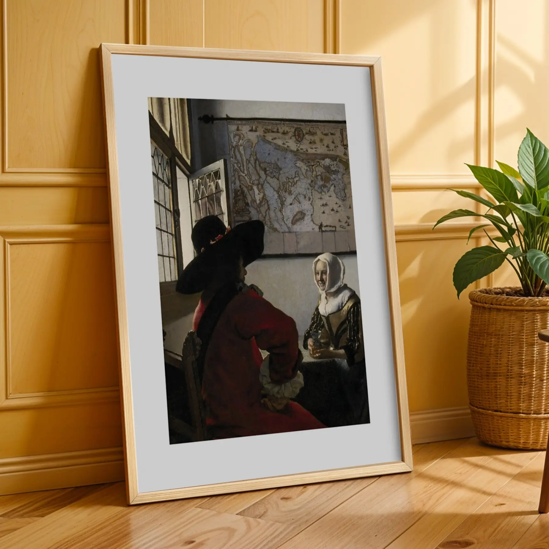 Figüratif Sanat Seçkisi Doğal Ahşap Çerçeveli 3lü Tablo Seti
