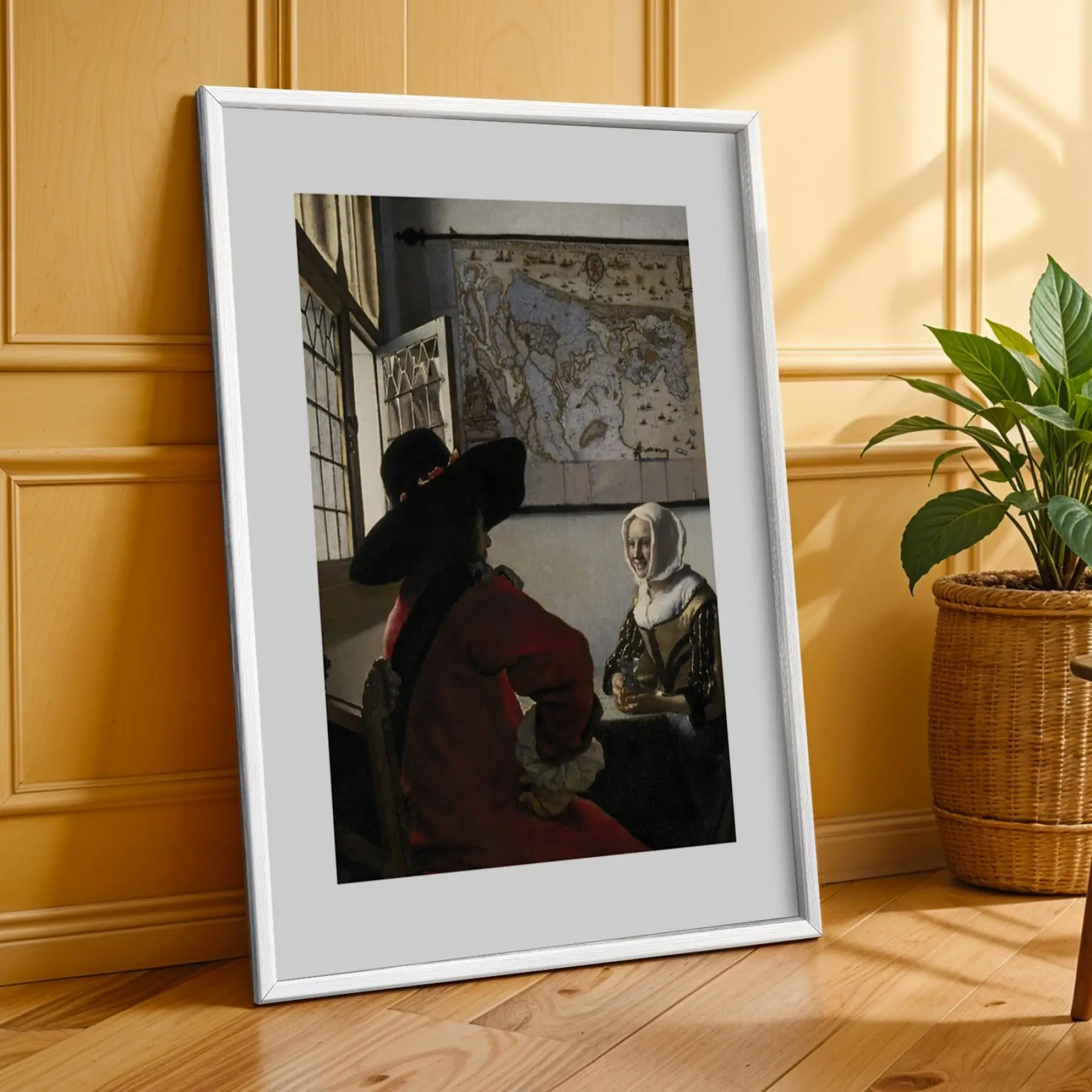 Figüratif Sanat Seçkisi Beyaz Çerçeveli 3lü Ahşap Tablo Seti
