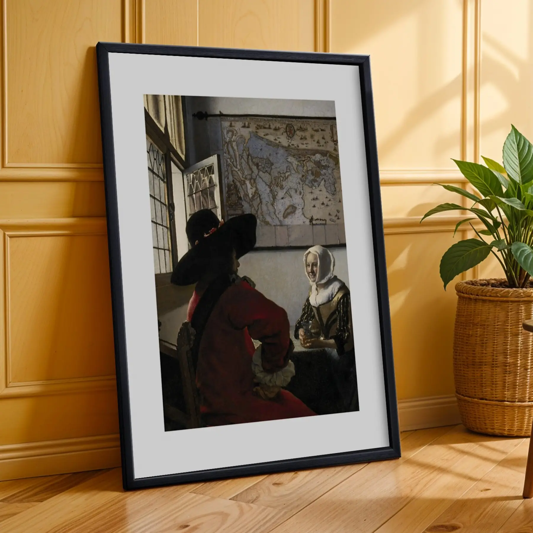 Figüratif Sanat Seçkisi Siyah Çerçeveli 3lü Ahşap Tablo Seti