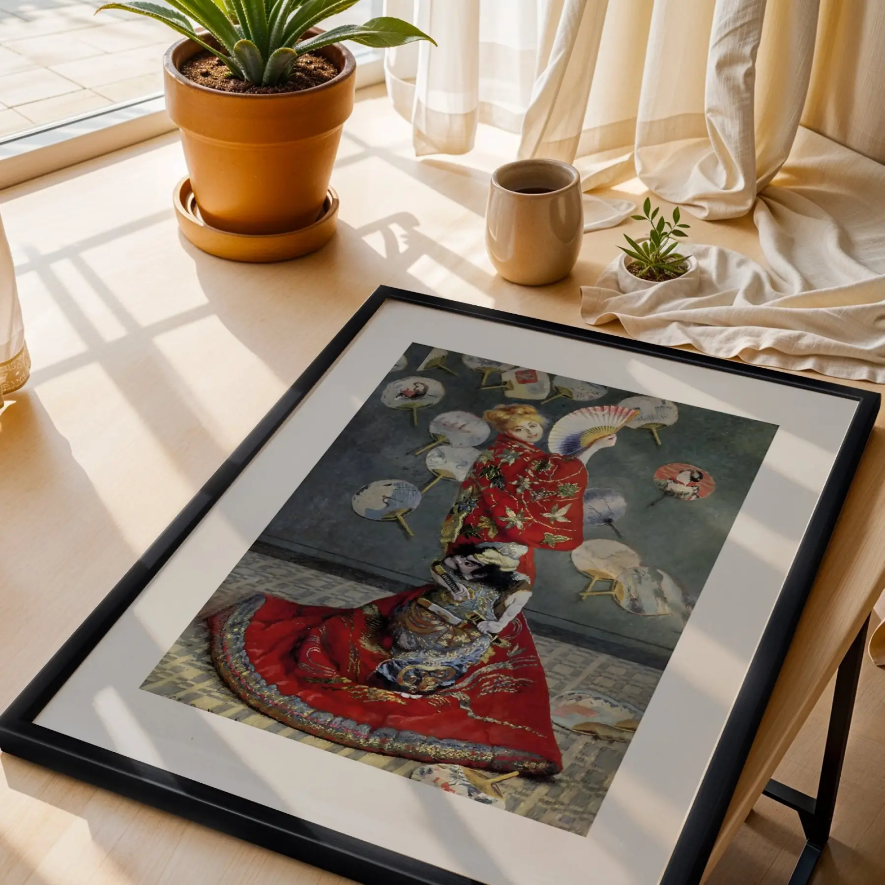 Geçmişten Sanat Seçkisi Siyah Çerçeveli 3lü Ahşap Tablo Seti