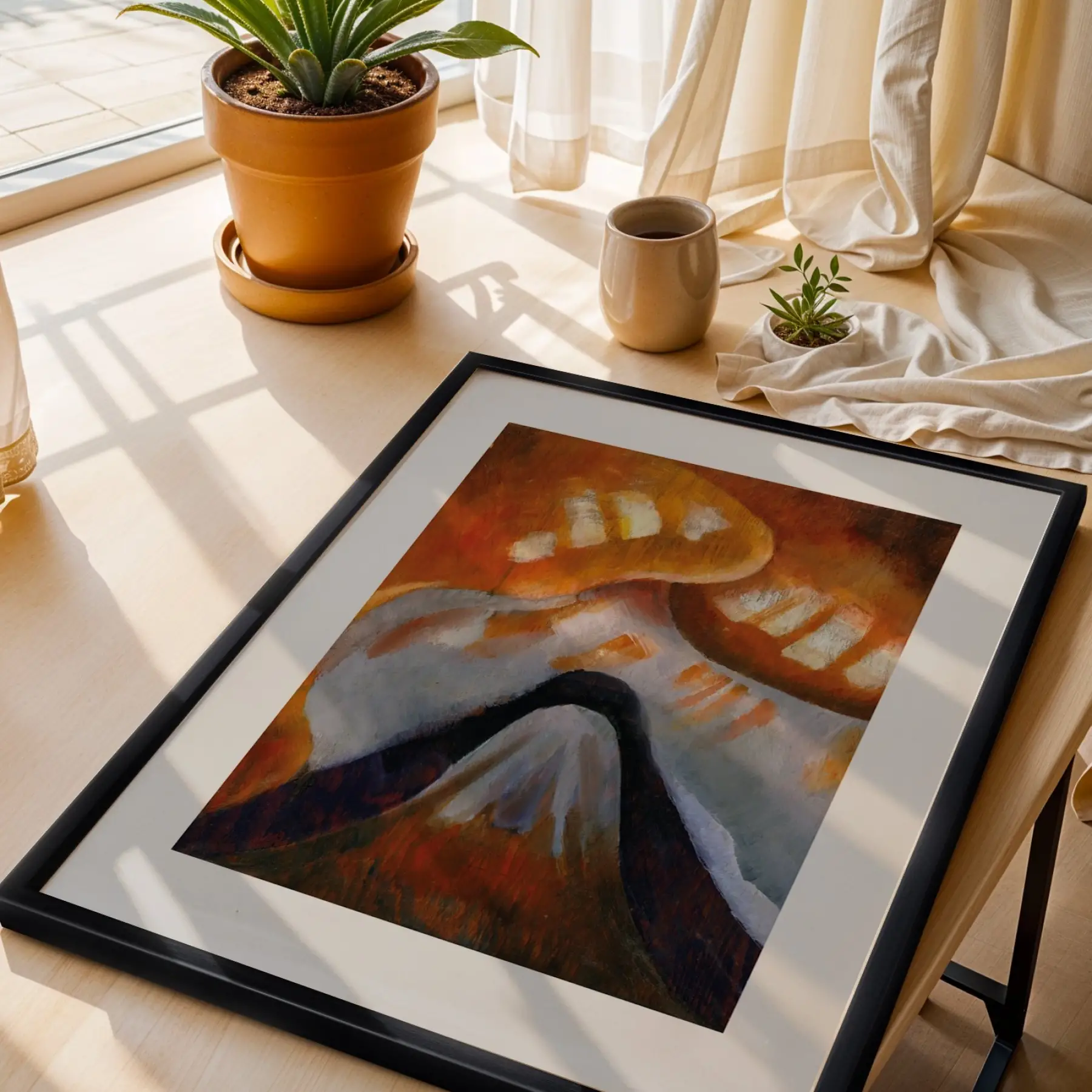 Mistik Temalı Sanat Seti Siyah Çerçeveli 3lü Ahşap Tablo Seti