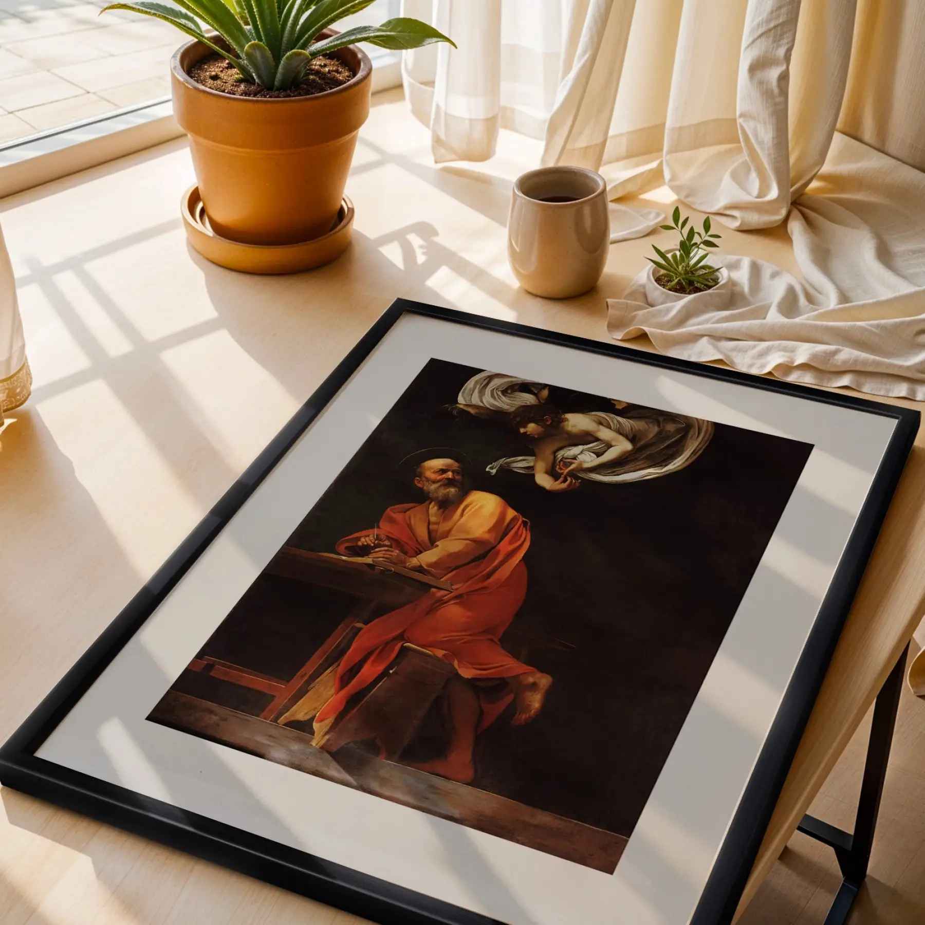 Dönemsel Sanat Üçlüsü Siyah Çerçeveli 3lü Ahşap Tablo Seti