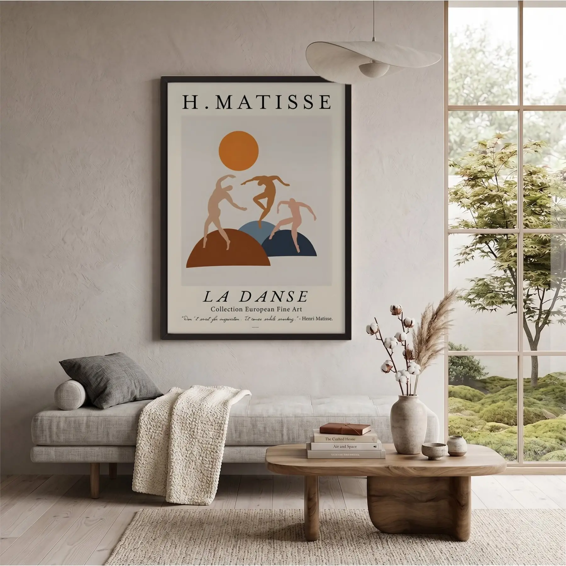 Matisse Dinamik Dans Kompozisyonu Siyah Ahşap Çerçeveli Tablo Poster Dekoratif Obje Ev Aksesuarları
