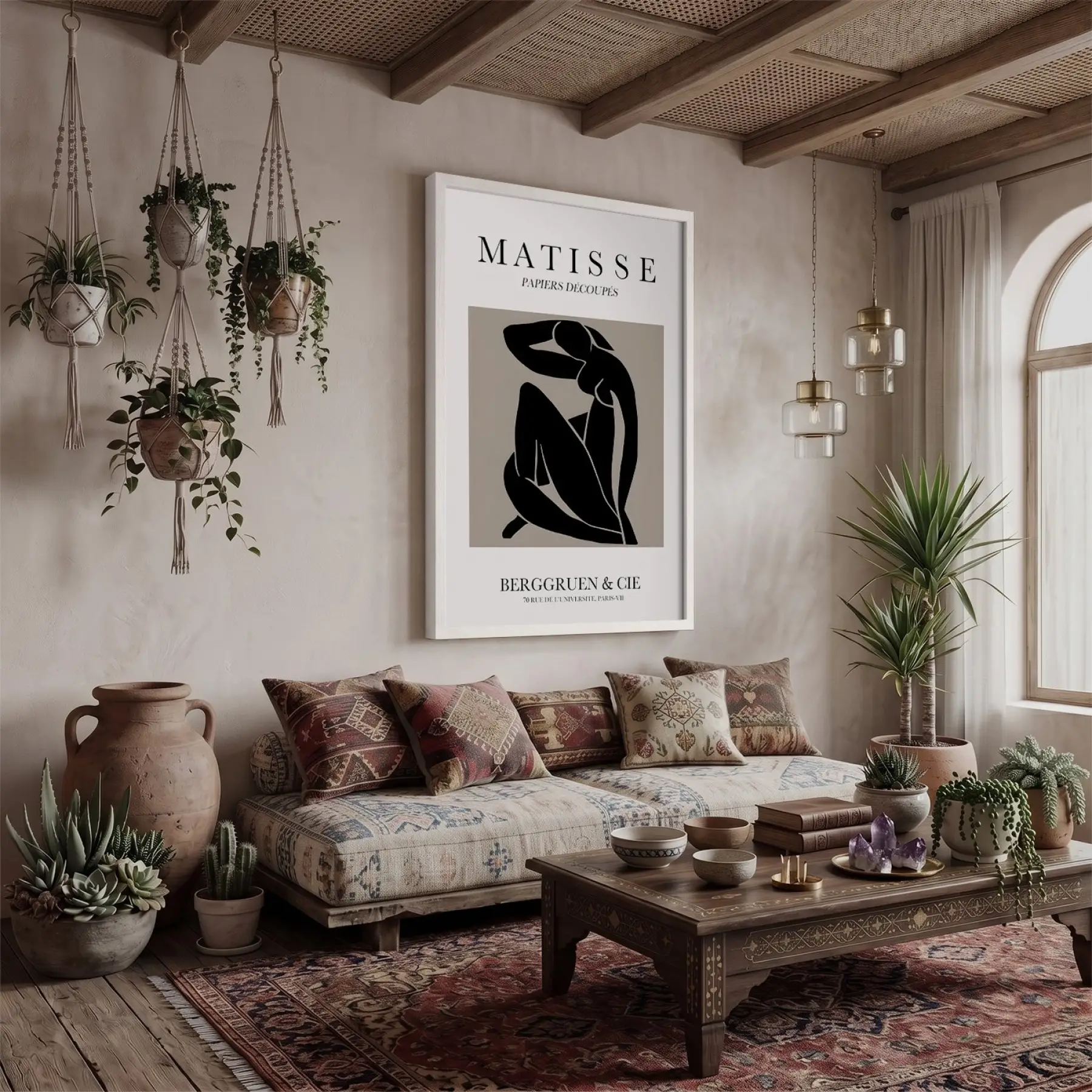 Modern Çizgili Kadın Silüeti Beyaz Ahşap Çerçeveli Tablo Dekorasyonu Poster Obje Ev Aksesuarları