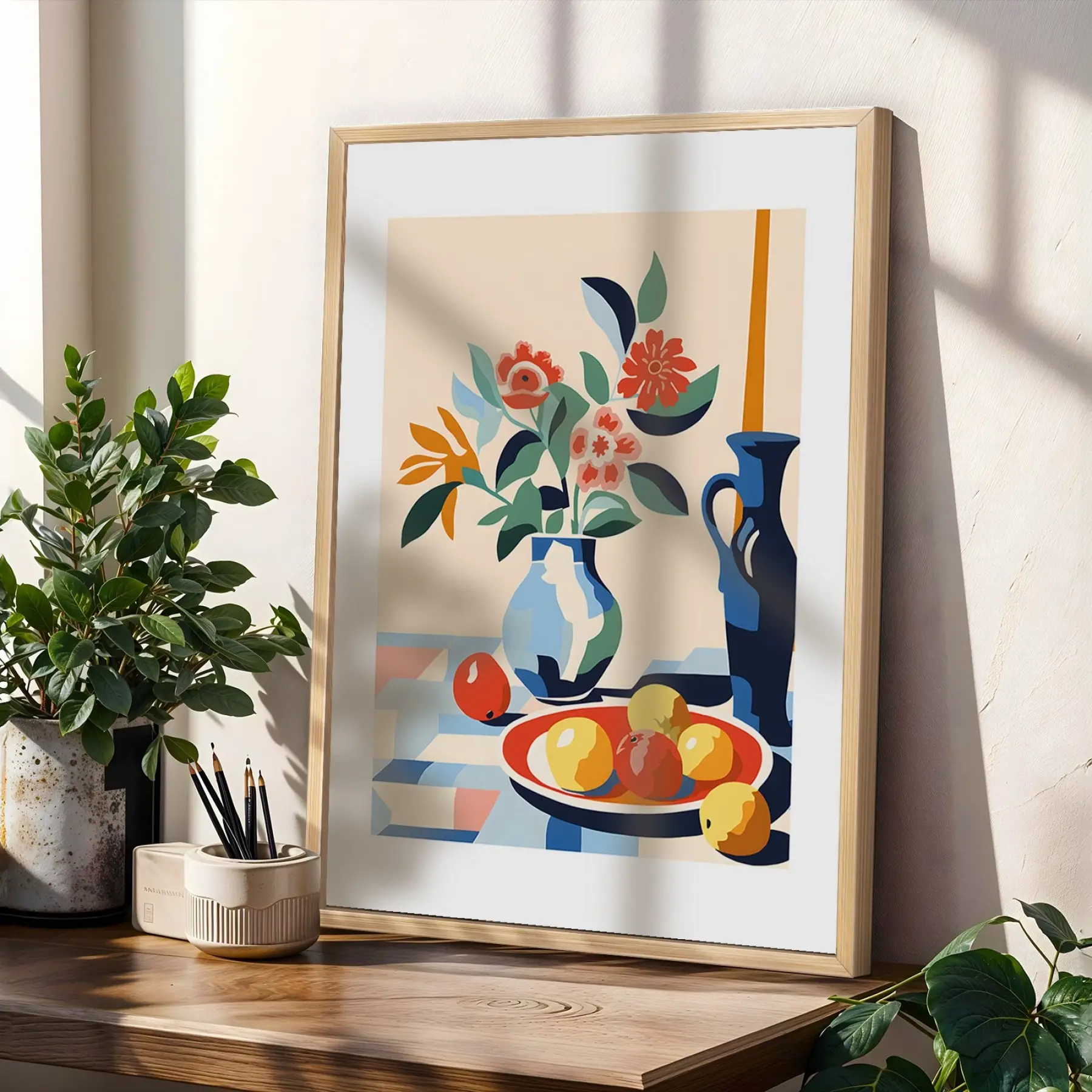 Canlı Eklektik Sanat Üçlüsü 3lü Ahşap Çerçeveli Tablo Seti Resim Çerçevesi Tablo Salon Aksesuarları