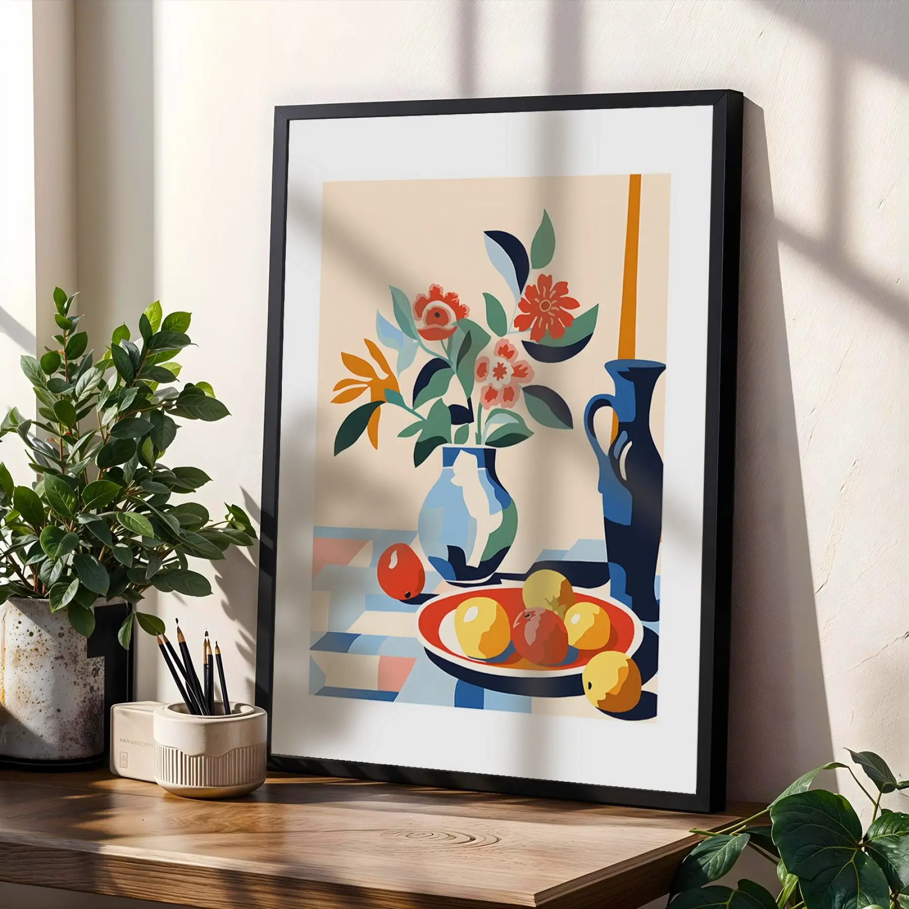 Canlı Eklektik Sanat Üçlüsü 3lü Siyah Çerçeveli Tablo Seti Resim Çerçevesi Tablo Salon Aksesuarları