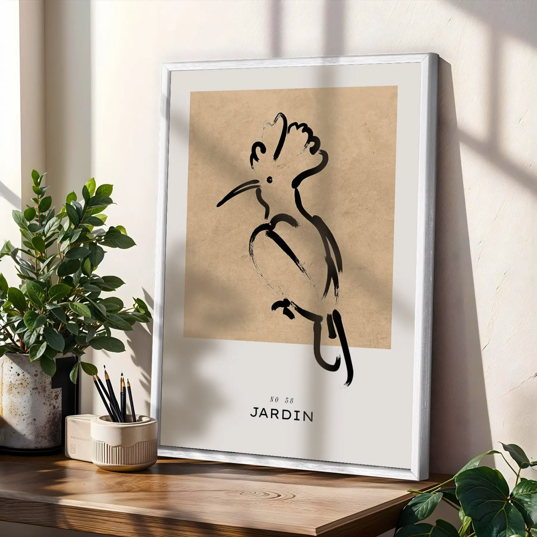Bohem Minimalist Çizgi Figürler 3lü Beyaz Çerçeveli Tablo Seti Bohem Tablo Salon Duvar Tablo Poster