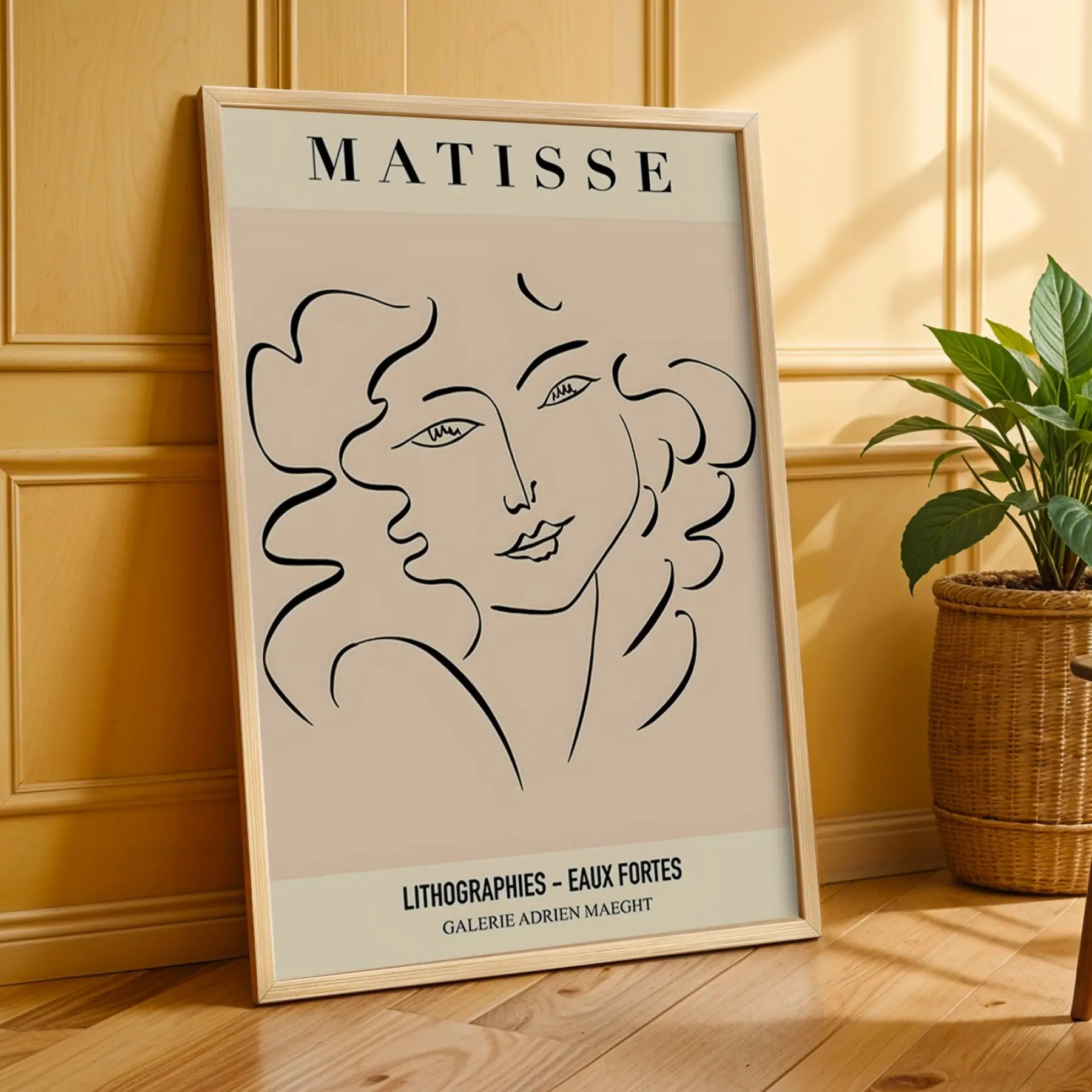 Matisse Esintili Soyut Dans Üçlüsü 3lü Ahşap Çerçeveli Tablo Seti Tablo Çerçeve Duvar Dekoru Ev