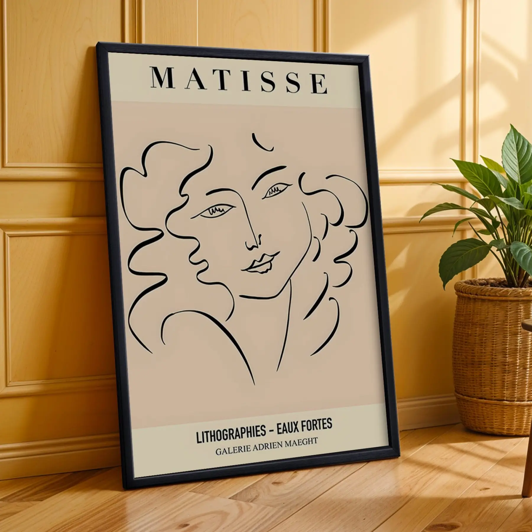 Matisse Esintili Soyut Dans Üçlüsü 3lü Siyah Çerçeveli Tablo Seti Poster Tablo Duvar Tablo Ev