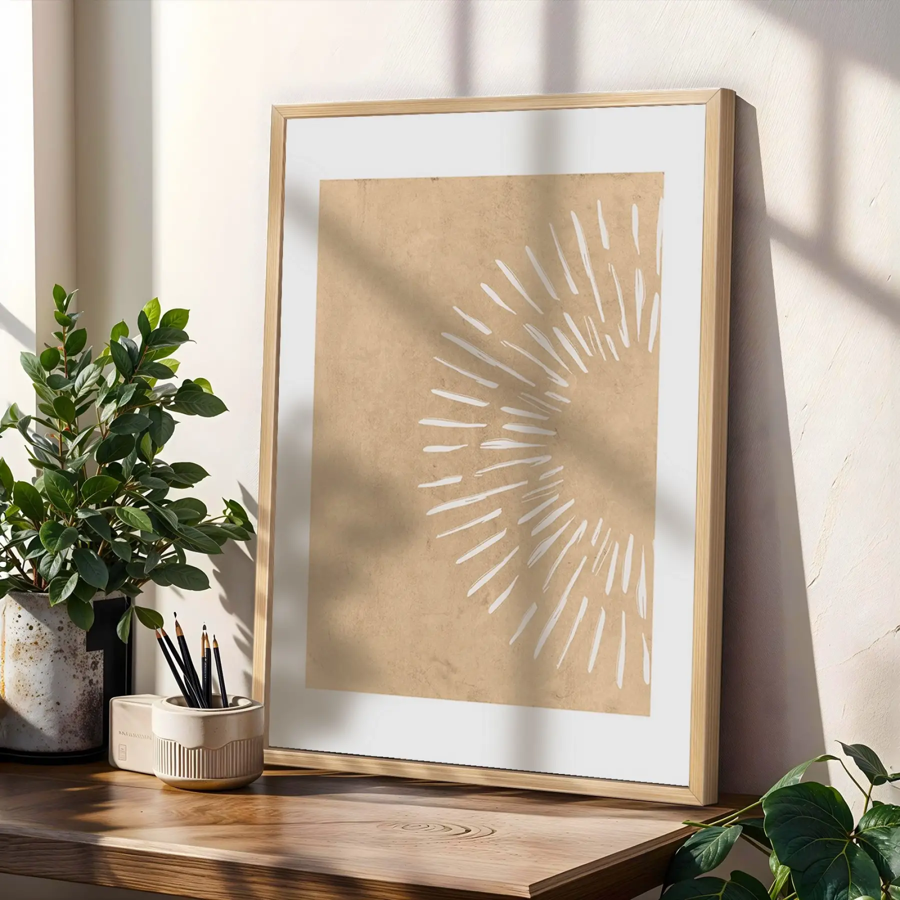 Soyut Yüzler Işık Desenleri 3lü Ahşap Çerçeveli Tablo Seti Poster Tablo Resim Çerçevesi Dekoratif