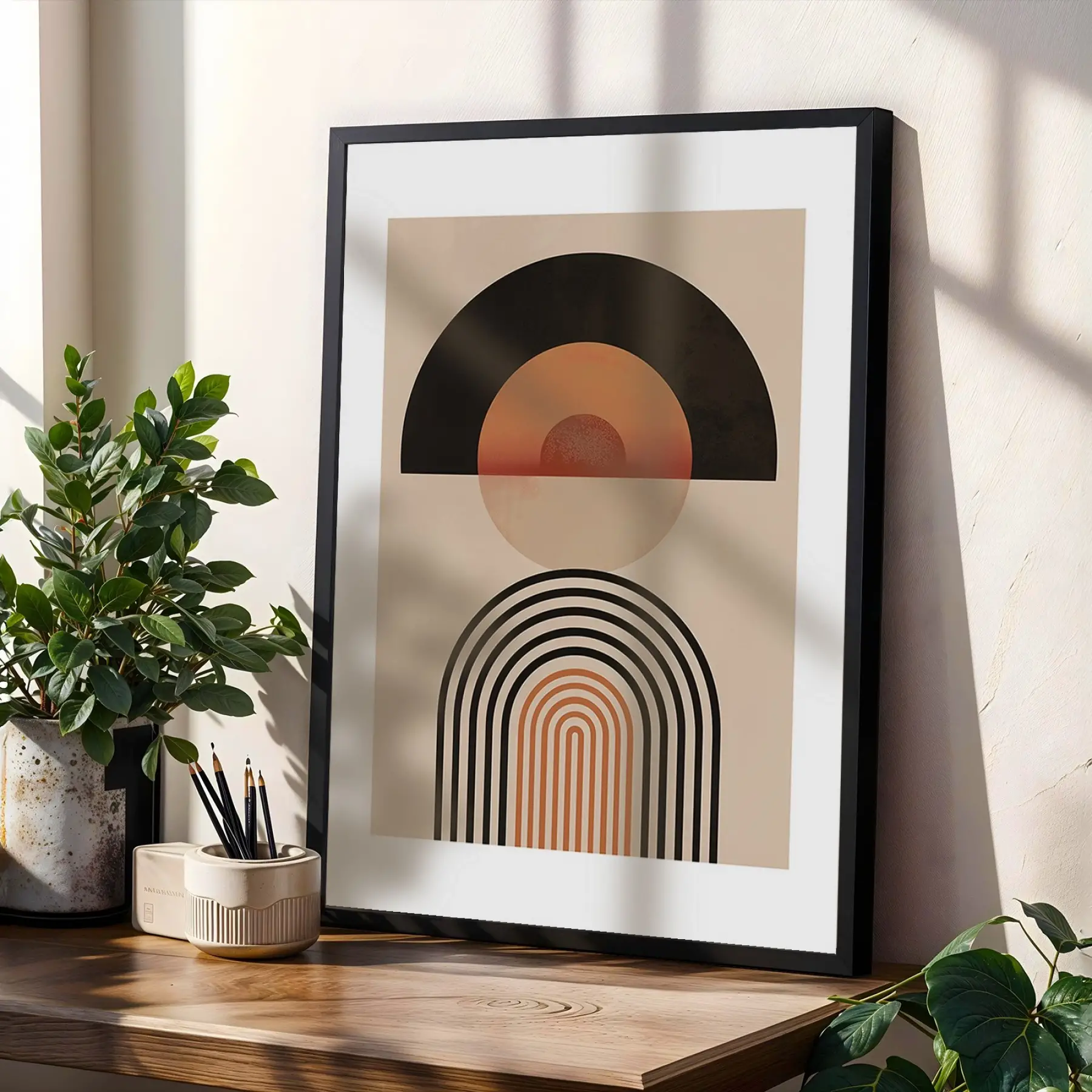 Modern Kemerler Sanat Seti 3lü Siyah Çerçeveli Tablo Seti Salon Duvar Tablo Poster Tablo