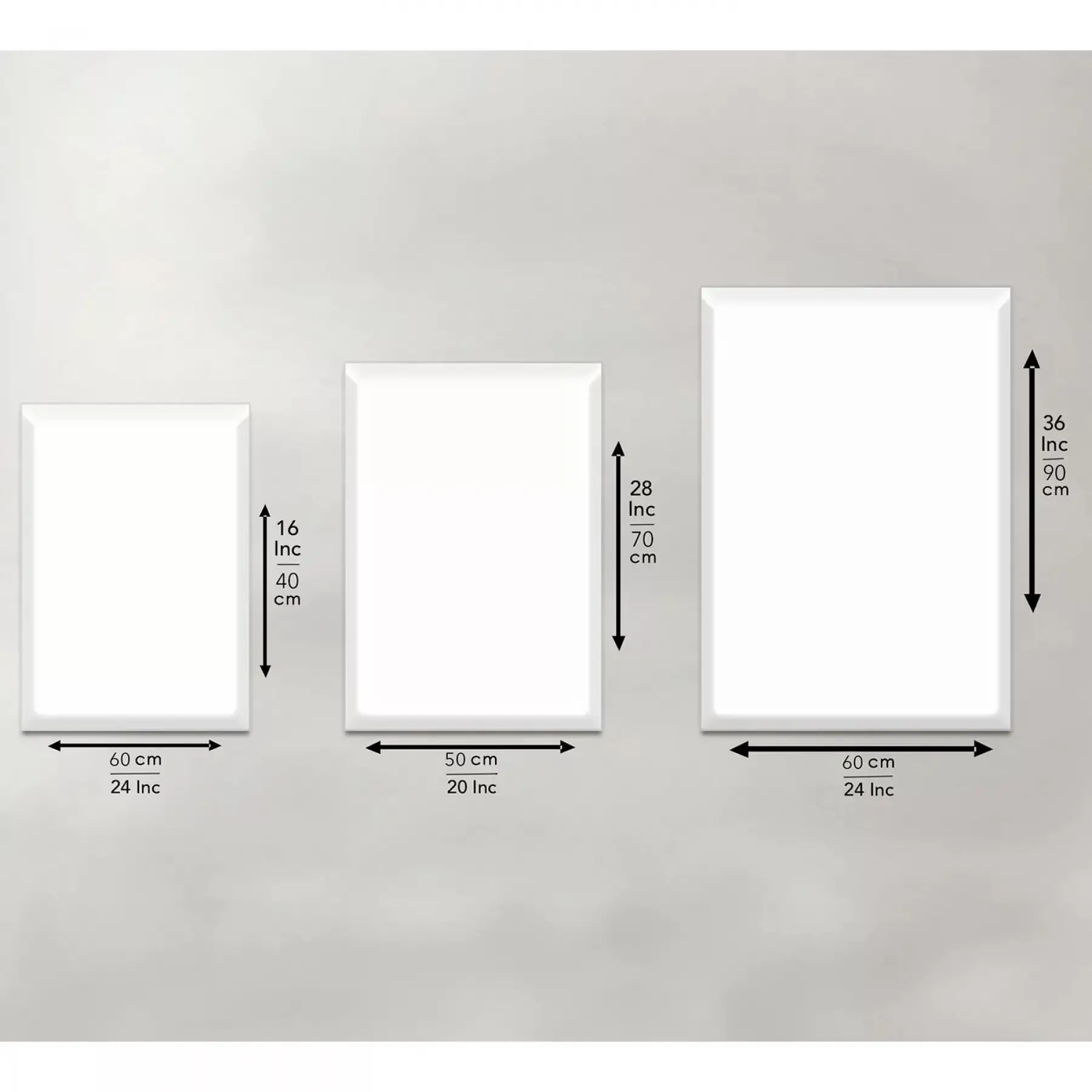 Krem Geometrik Desenli Üçlü Kanvas Tablo Seti
