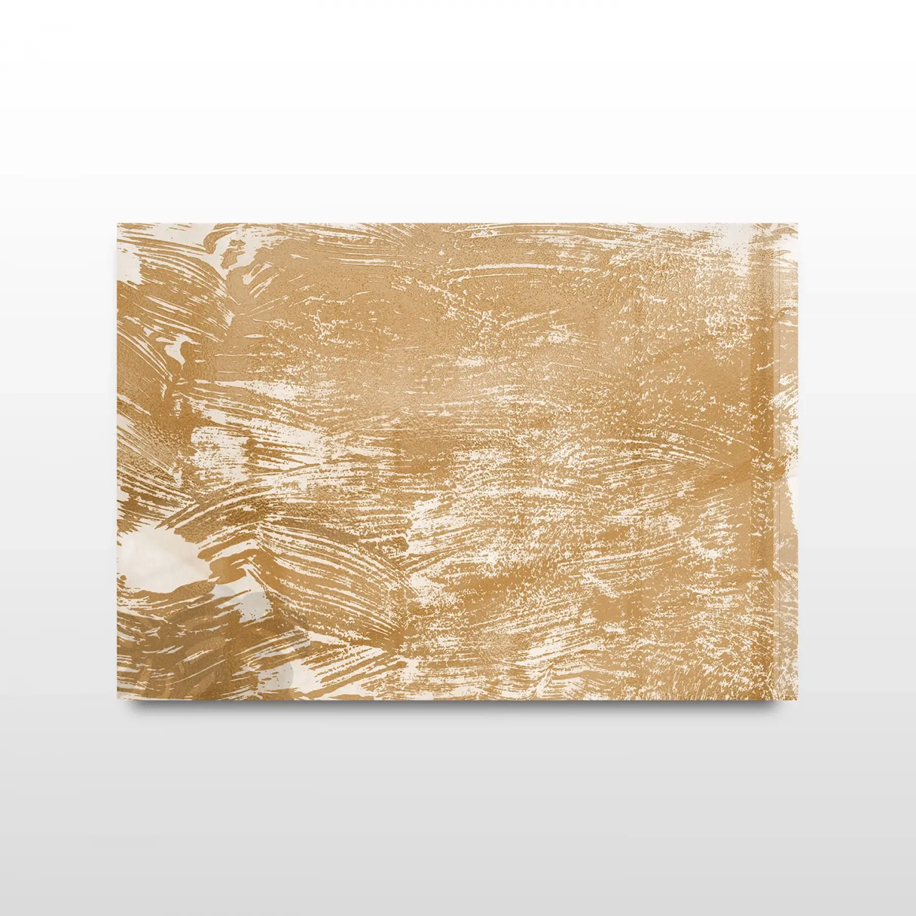 Krem Tonlar Tekli Yatay Cam Tablo