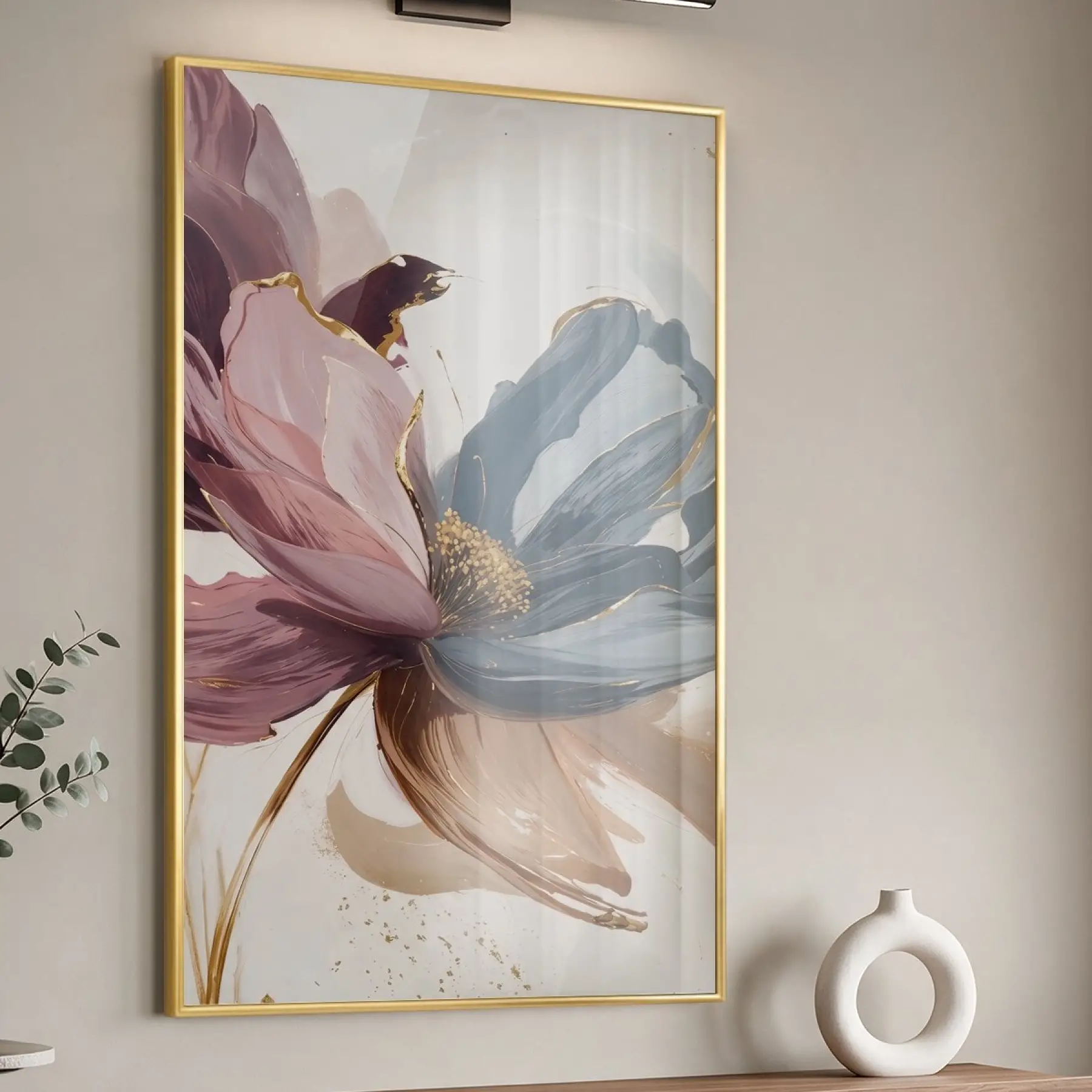 Tek Parça Premium Metal Çerçeveli Gerçek Kırılmaz Cam Duvar Tablo — Çok Renkli Ressam