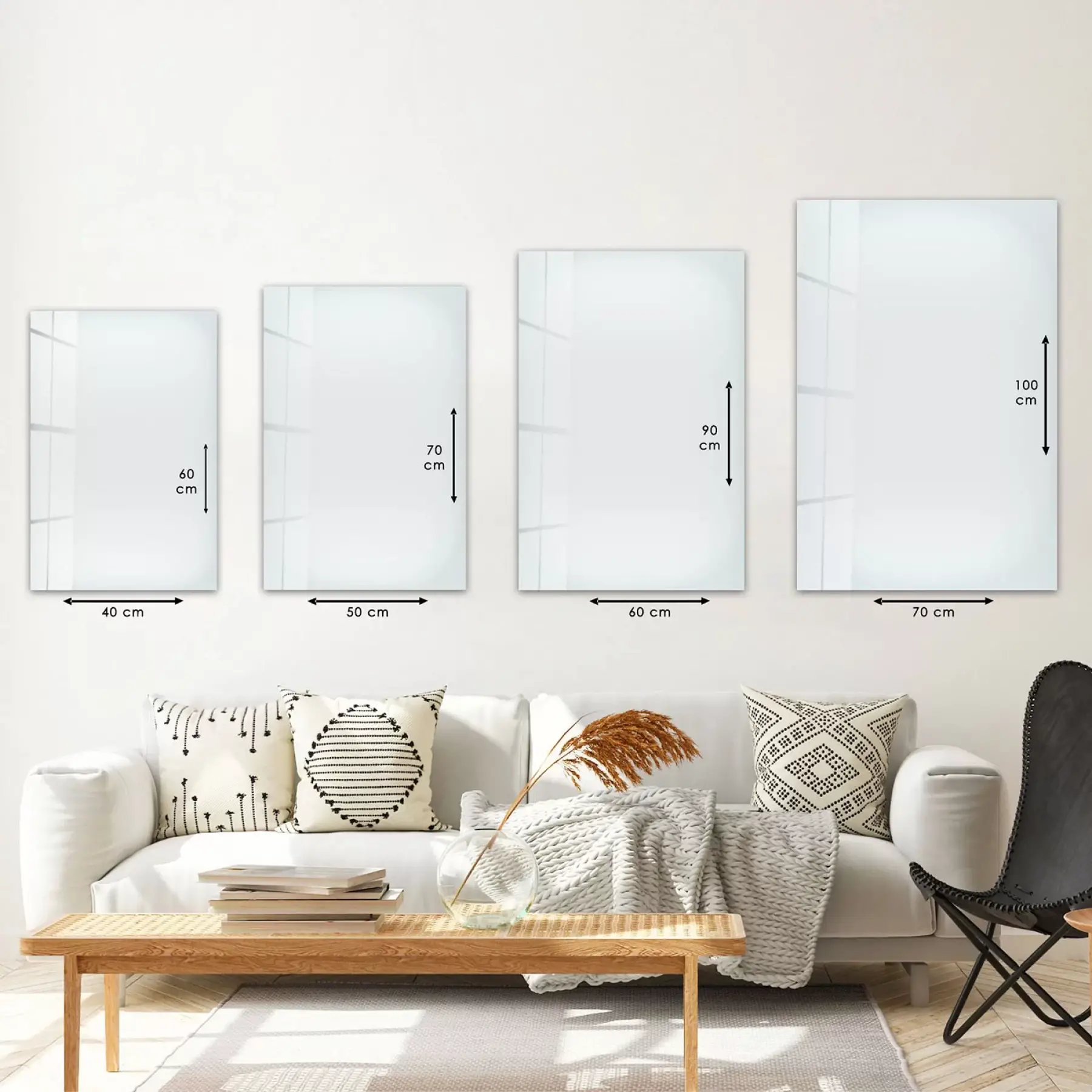 Yeşil Siyah Renk Geçişli Tekli Yatay Cam Tablo