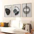 Mermerin Şiiri Üçlü Metal Çerçeveli Tablo Seti