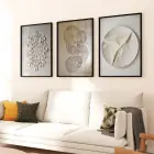 Detayın İnceliği: Karmaşık Dairesel Desenler Üçlü Metal Çerçeveli Tablo Takımı