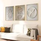 Detayın İnceliği: Karmaşık Dairesel Desenler Üçlü Metal Çerçeveli Tablo Takımı