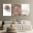 Sofistike Dokunuşlar: Üçlü Metal Çerçeveli Tablo Seti