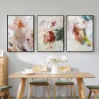 Renklerin Sessiz Dansı: Duygusal Soyutlama Üçlü Metal Çerçeveli Tablo Seti